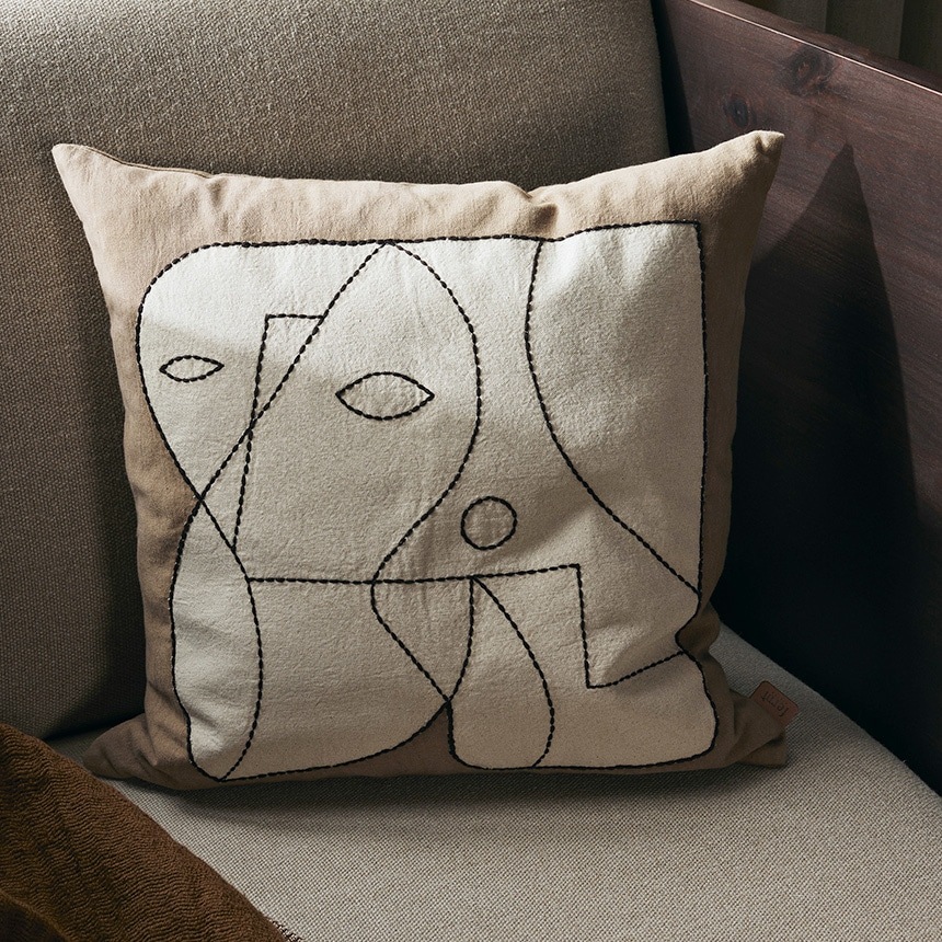 ferm LIVING �ե������ӥ� �̲� ���å���� Figure Cushion 50��50  ������� ���å���󥫥С� ������ �̲� ����ƥꥢ ���� ��� �դ� ���ե��� ���� ��ӥ�  ������̵����