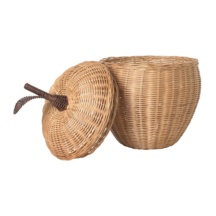 ferm LIVING Apple Braided Storage ��󥴤Υ��� L������  ������� �ǥ����ץ쥤 �̲� ���� ����ƥꥢ �Х����å� �饿��