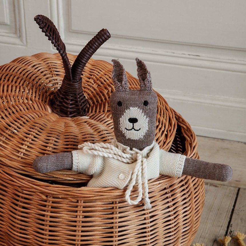 ferm LIVING Apple Braided Storage ��󥴤Υ��� L������  ������� �ǥ����ץ쥤 �̲� ���� ����ƥꥢ �Х����å� �饿��