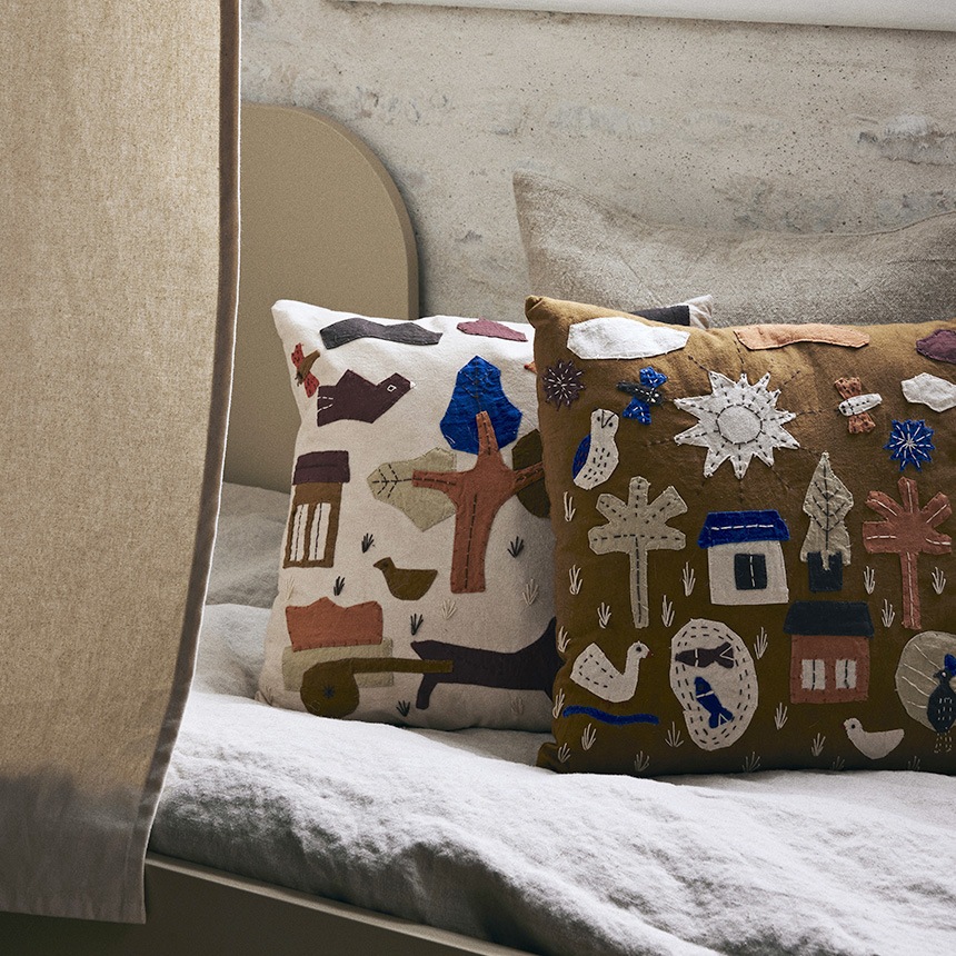 ���å���� ������� �̲� ����� ferm LIVING �ե������ӥ� �ӥ�å����å���� 40cm��40cm  ����ƥꥢ ���� ��� �դ� ��� ���å���󥫥С� ���ե��� ���� ��ӥ�  ������̵����