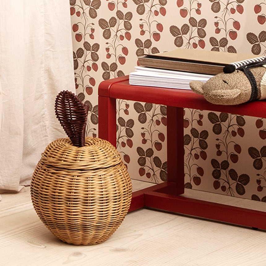 ferm LIVING Apple Braided Storage ��󥴤Υ��� S������  ������� �ǥ����ץ쥤 �̲� ���� ����ƥꥢ �Х����å� �饿��