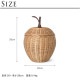 ferm LIVING Apple Braided Storage ��󥴤Υ��� S������  ������� �ǥ����ץ쥤 �̲� ���� ����ƥꥢ �Х����å� �饿��
