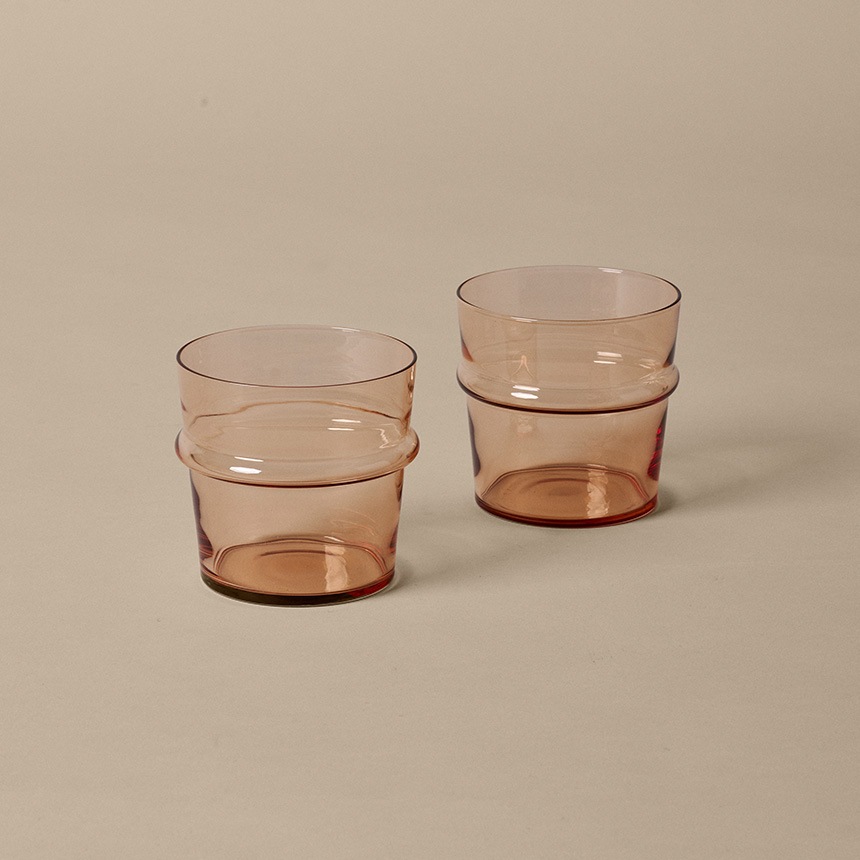 ferm LIVING �ե������ӥ� Boya Glasses �ܥ� ���饹 Low 2�ĥ��å�  ����֥顼 ���å� ���饹 �ǥ�ޡ��� Ʃ�� ������� ���� ����ƥꥢ ���� ���å��� �����å��� �ڥ�  ������̵����