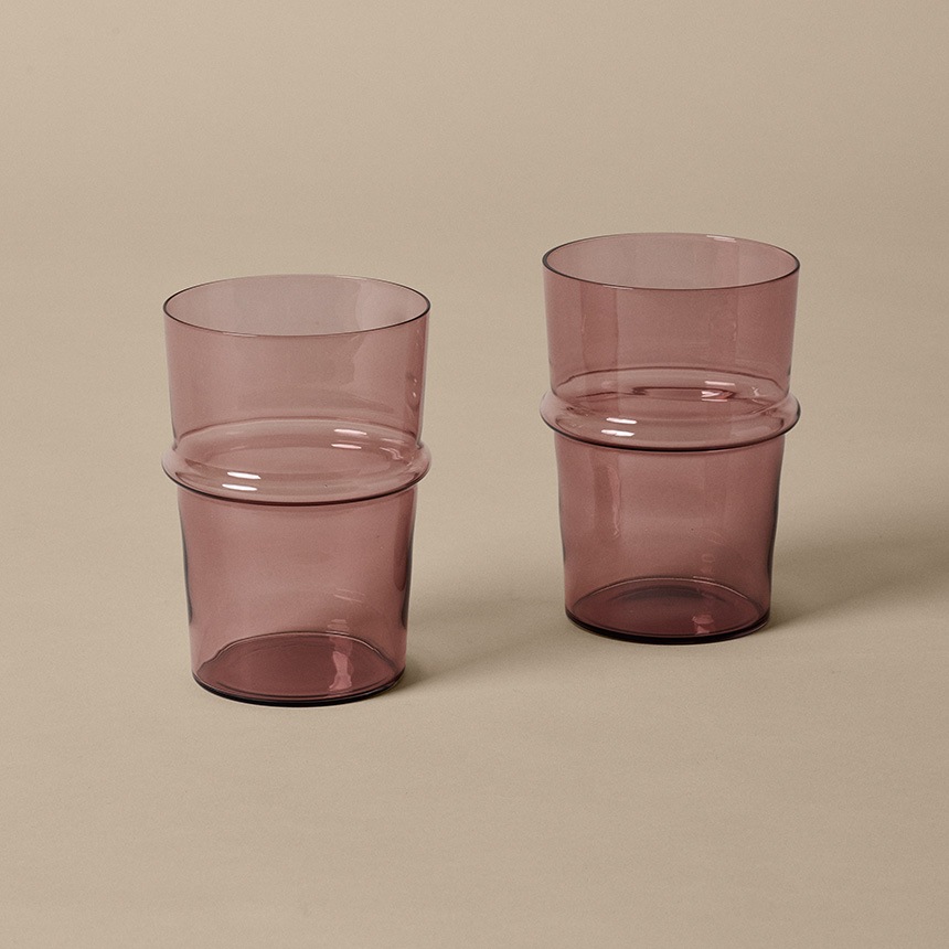 ferm LIVING �ե������ӥ� Boya Glasses �ܥ� ���饹 Tall 2�ĥ��å�  ����֥顼 ���å� ���饹 �ǥ�ޡ��� Ʃ�� ������� ���� ����ƥꥢ ���� ���å��� �����å��� �ڥ�  ������̵����