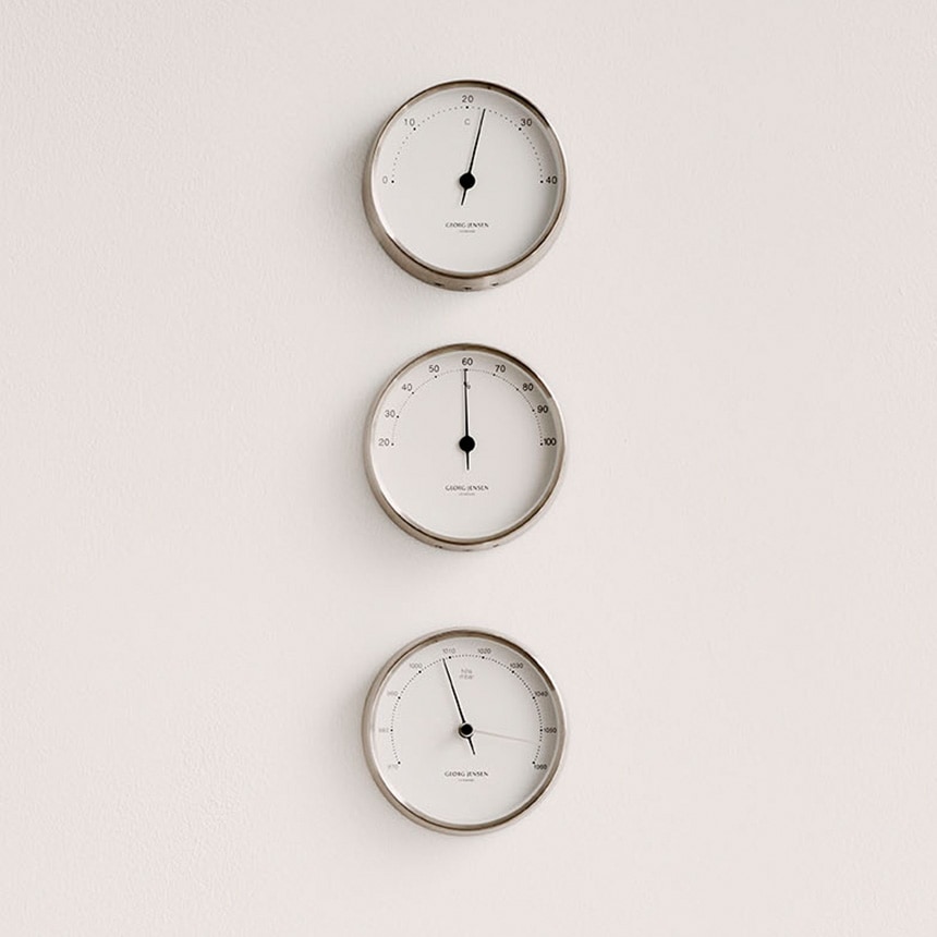 ���硼�������󥻥� HENNING KOPPEL BAROMETER ���åڥ� �Х��᡼���� ������ STEEL��WHITE SS ABS 10cm  �̲����� �ɳݤ� ���� ��¬ �̲� �֥��� �͵�  ������̵����