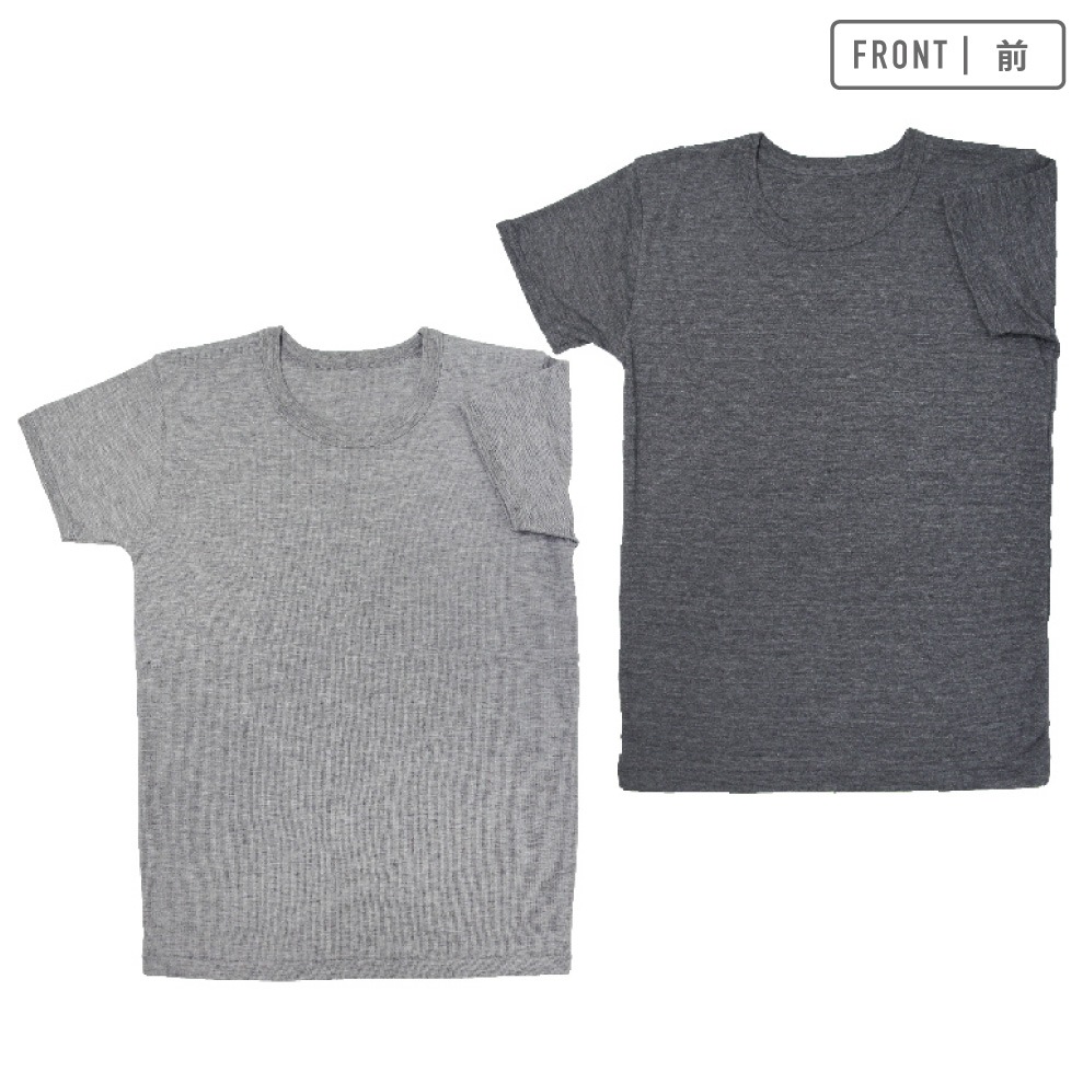【男の子】キッズジュニア　半袖インナー　２枚組　無地　100～160cm【綿混素材/裏起毛】