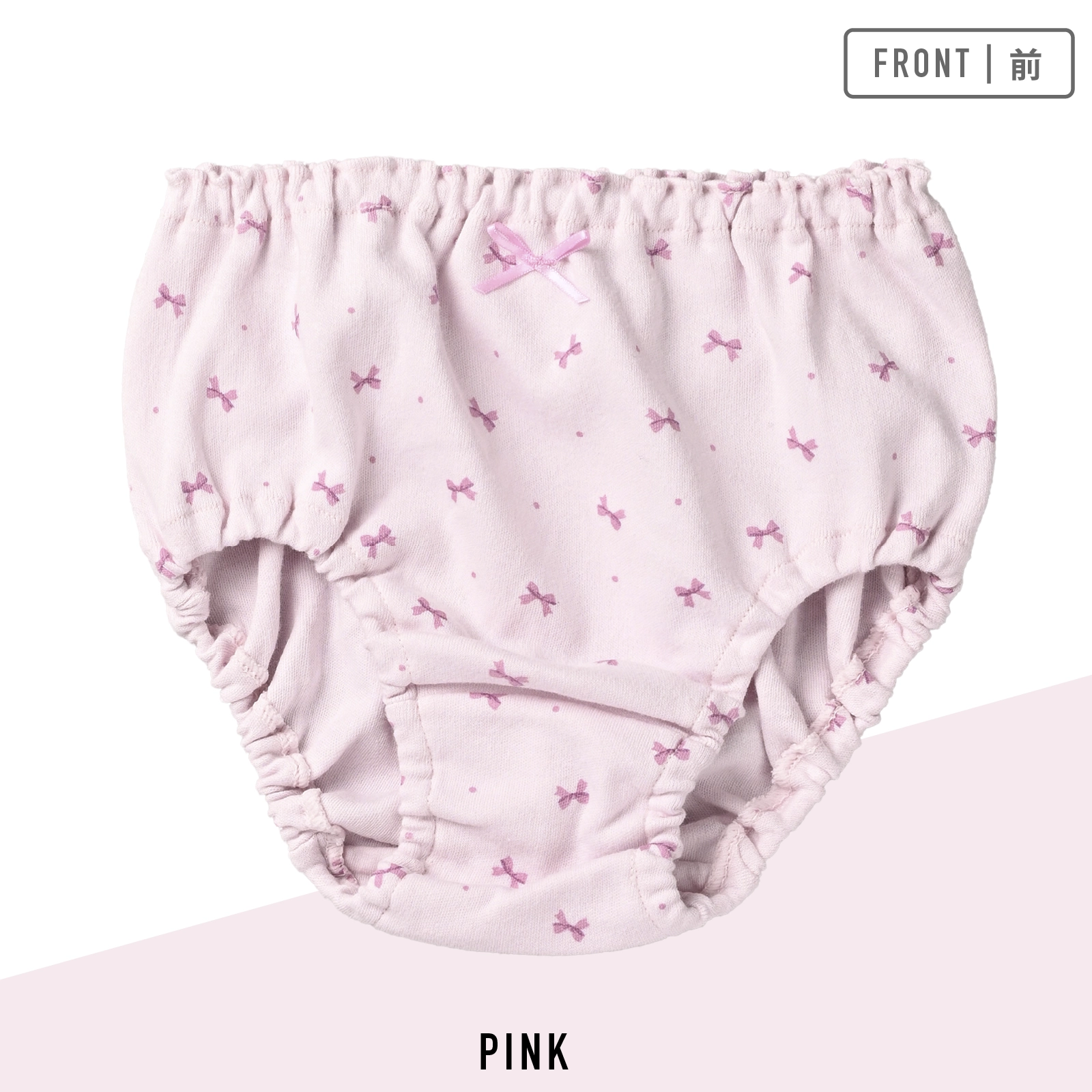 【女の子】ジュニア女児ショーツ 3枚組 リボン 120cm・130cm・140cm・150cm・160cm・165cm【綿100％】