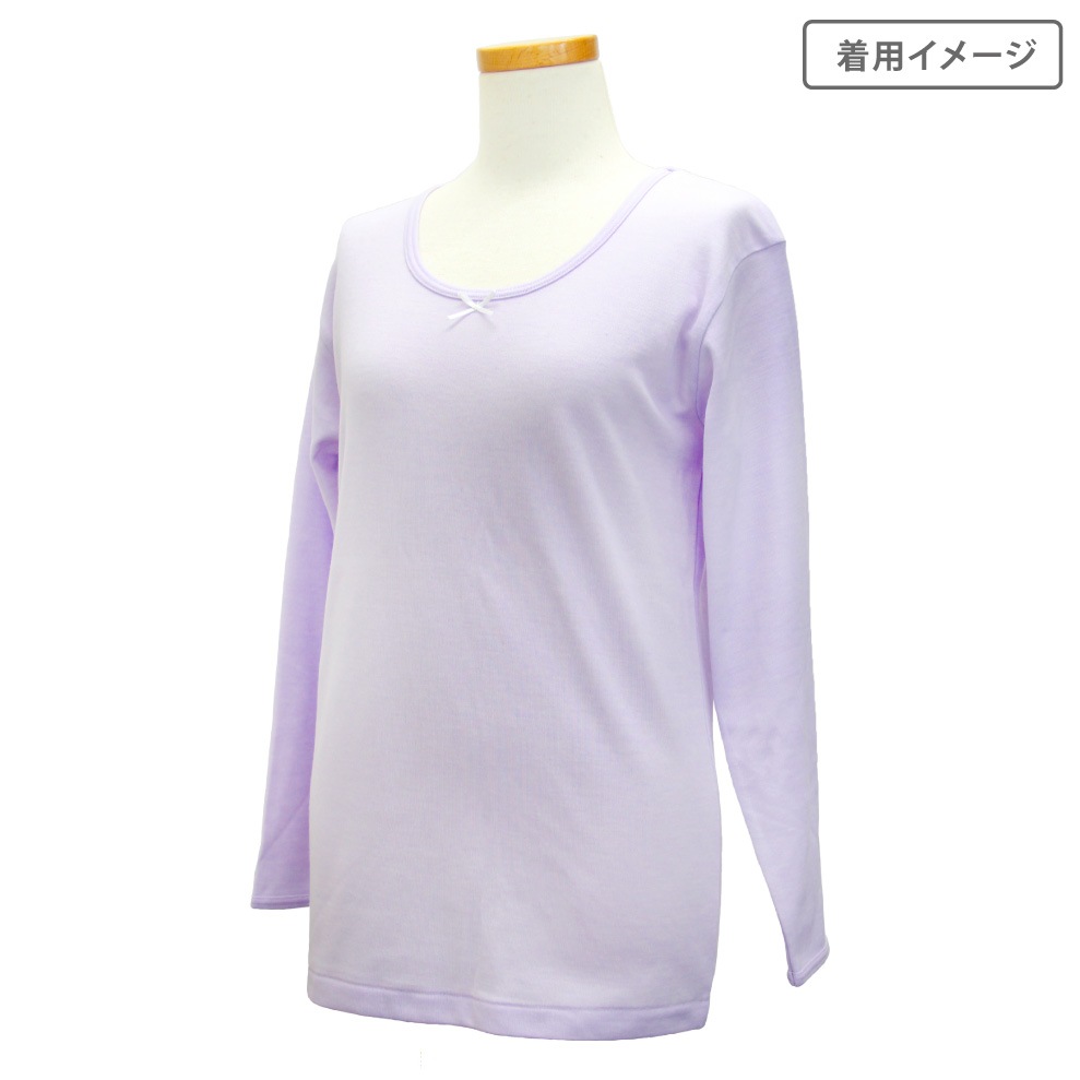 【女の子】キッズジュニア 8分袖インナー 3枚組 厚地 無地/肌触りやわらか 100~160cm【綿混素材】