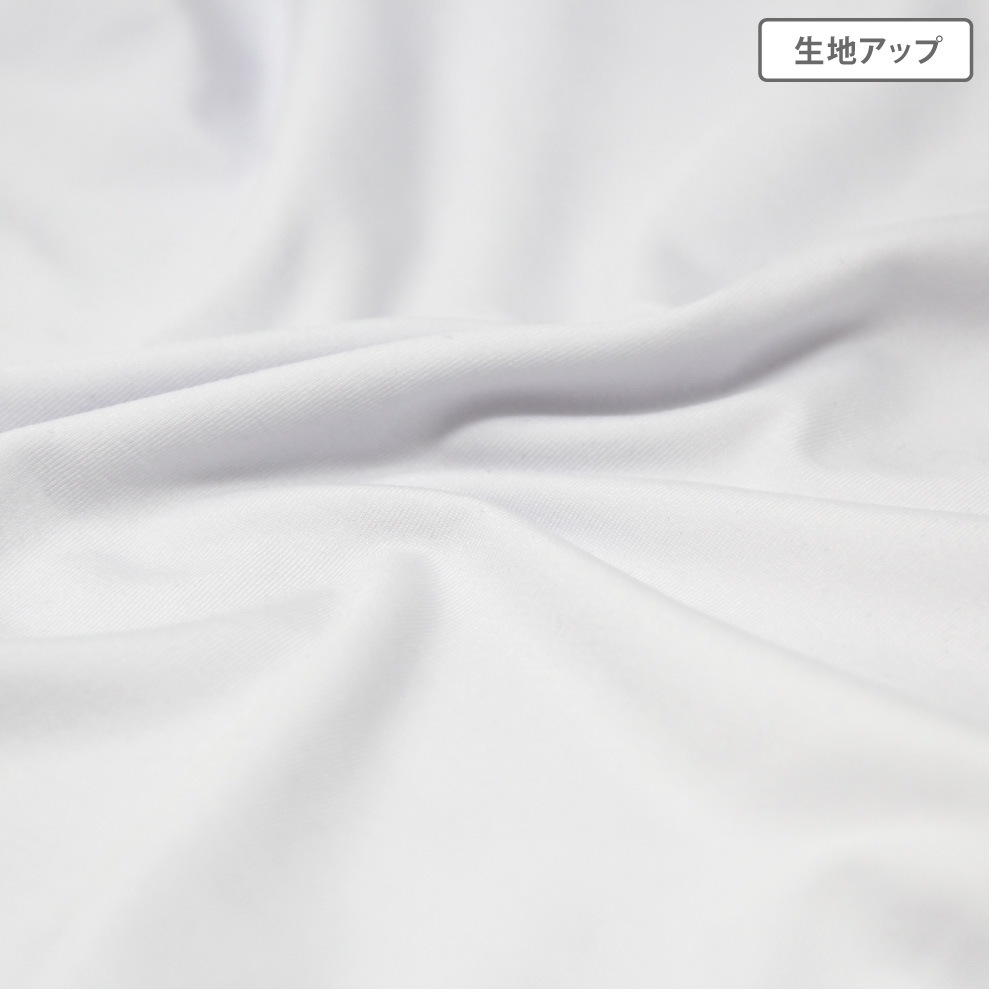 【女の子】胸二重長袖インナー 白 2枚組 無地/指穴付き 130~160cm【ストレッチ天竺/裏起毛/吸水速乾】