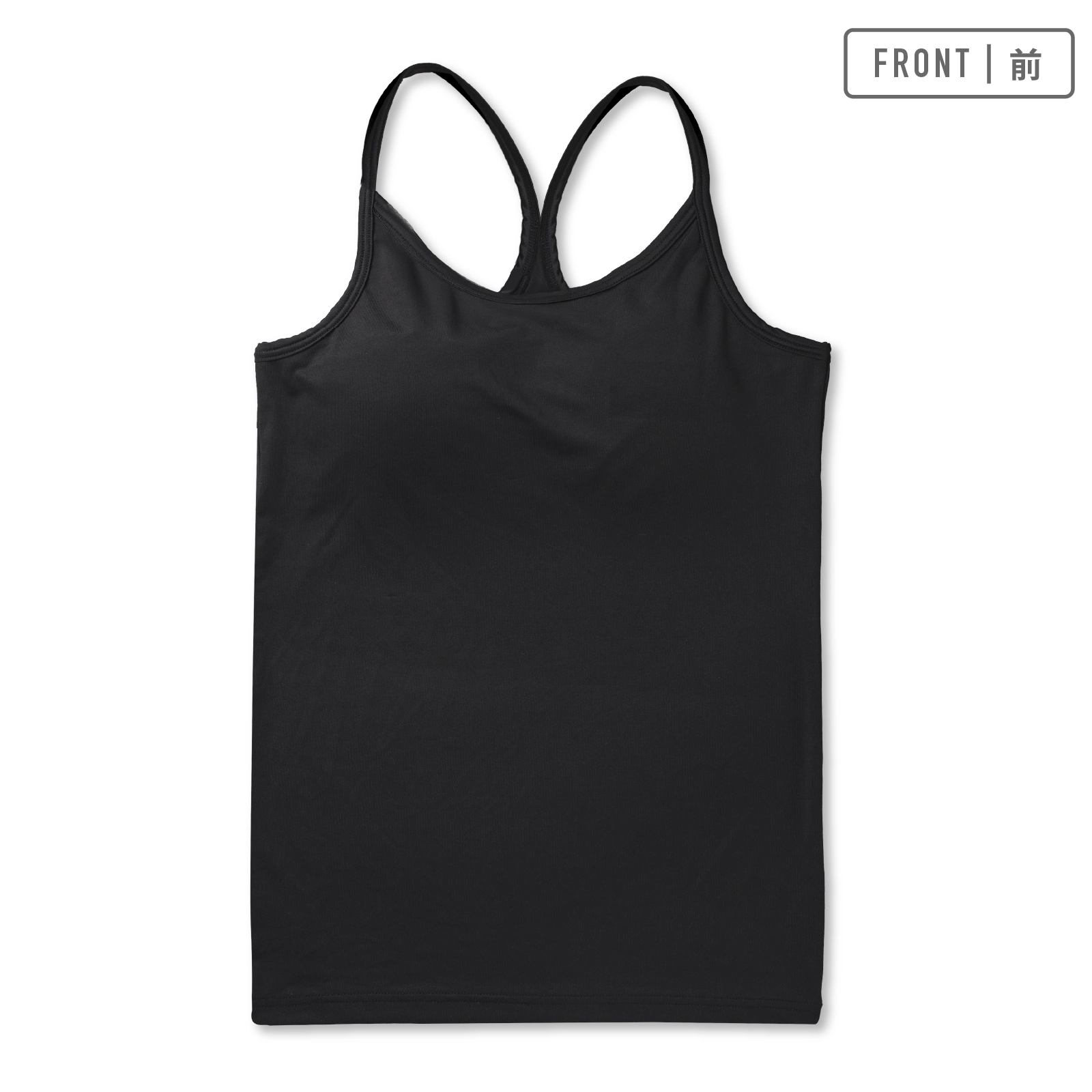 【女の子】ジュニアキャミソール型Yバックタンクトップ パット付き 2枚組 140cm・150cm・160cm・165cm 【吸水速乾】