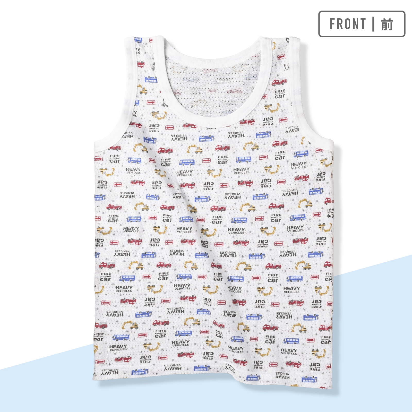 【男の子】キッズ男児タンクトップ 3枚組 恐竜・乗り物・サメ柄 天竺メッシュ生地 90cm・100cm・110cm・120cm・130cm 【綿100％】