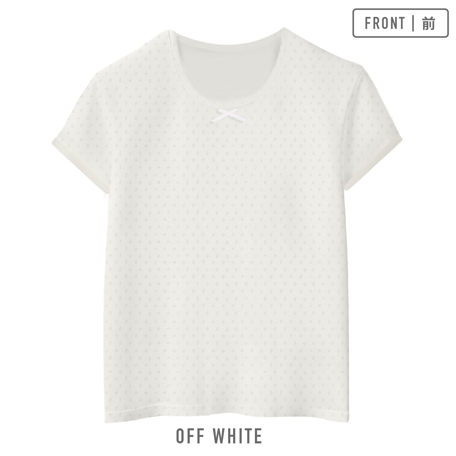 【女の子】キッズジュニア三分袖インナー 3枚組 パターンメッシュ生地 100～160cm 【綿100％】