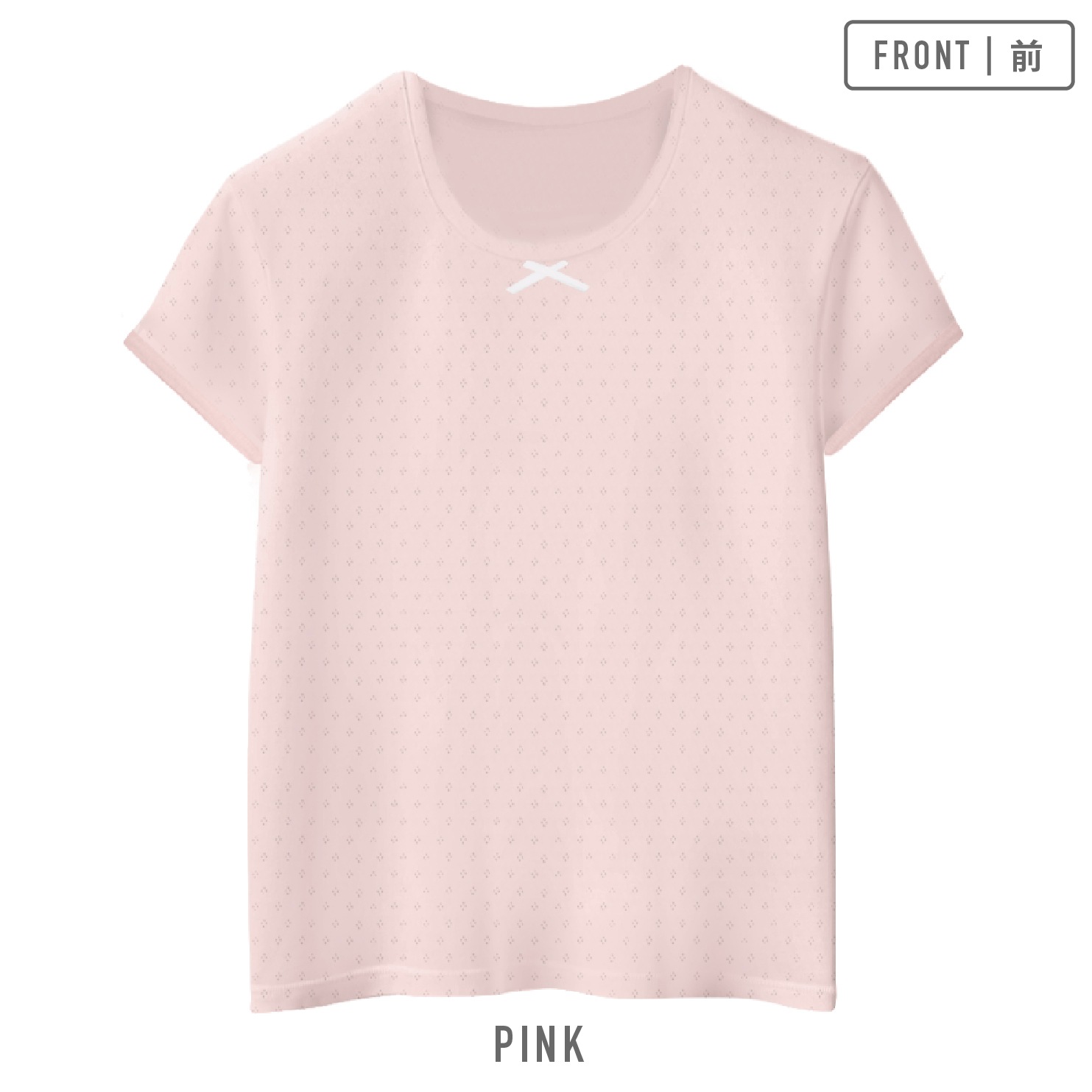 【女の子】キッズジュニア三分袖インナー 3枚組 パターンメッシュ生地 100～160cm 【綿100％】