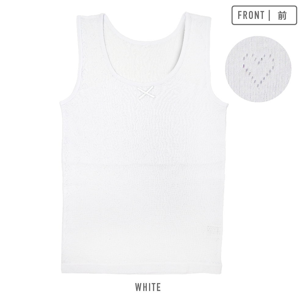 販売数60万セット突破!【女の子】胸二重タンクトップ 2枚組 無地/綿100%/ジャガード編み/吸水速乾 120~160cm【サラサラコットン】