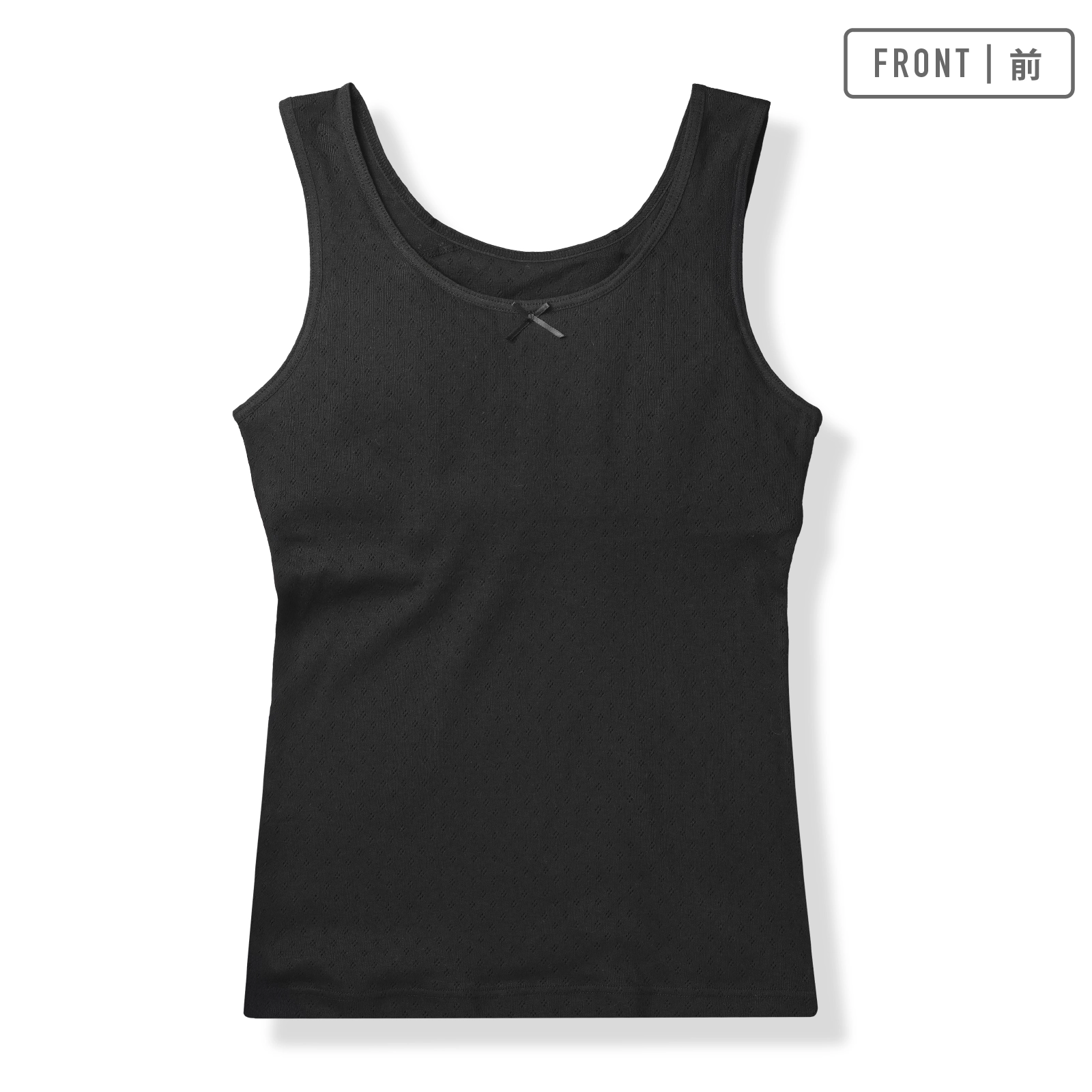 販売数累計60万セット突破！【女の子】ソフトカップ付きインナー サラサラコットン/パターンメッシュ　２枚組　黒　140cm・150cm・160cm・165cm【綿100％/吸水速乾】