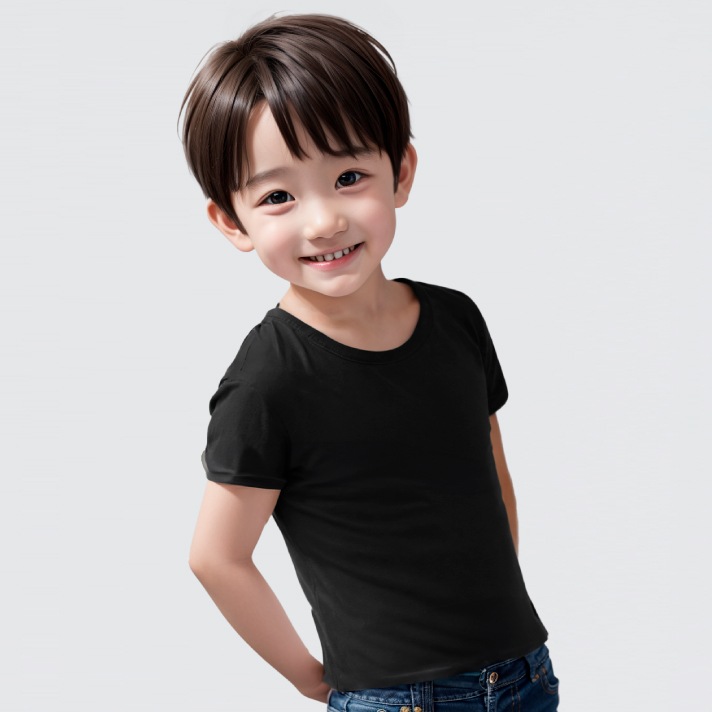 販売数60万セット突破!【男女兼用】キッズジュニア半袖 丸首 3枚組 サラサラコットン/無地 100~160cm【綿100%/吸水速乾】