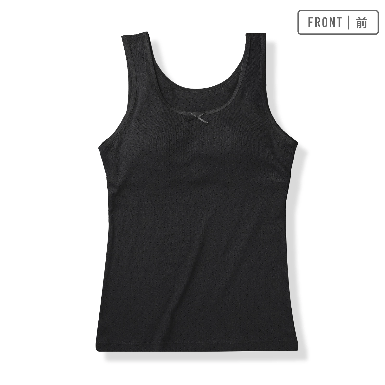 販売数累計60万セット突破！【女の子】モールドカップ付き女児インナー　サラサラコットン/パターンメッシュ　２枚組　白/シンプル　140～165cm 胸二重【綿100％/吸水速乾】