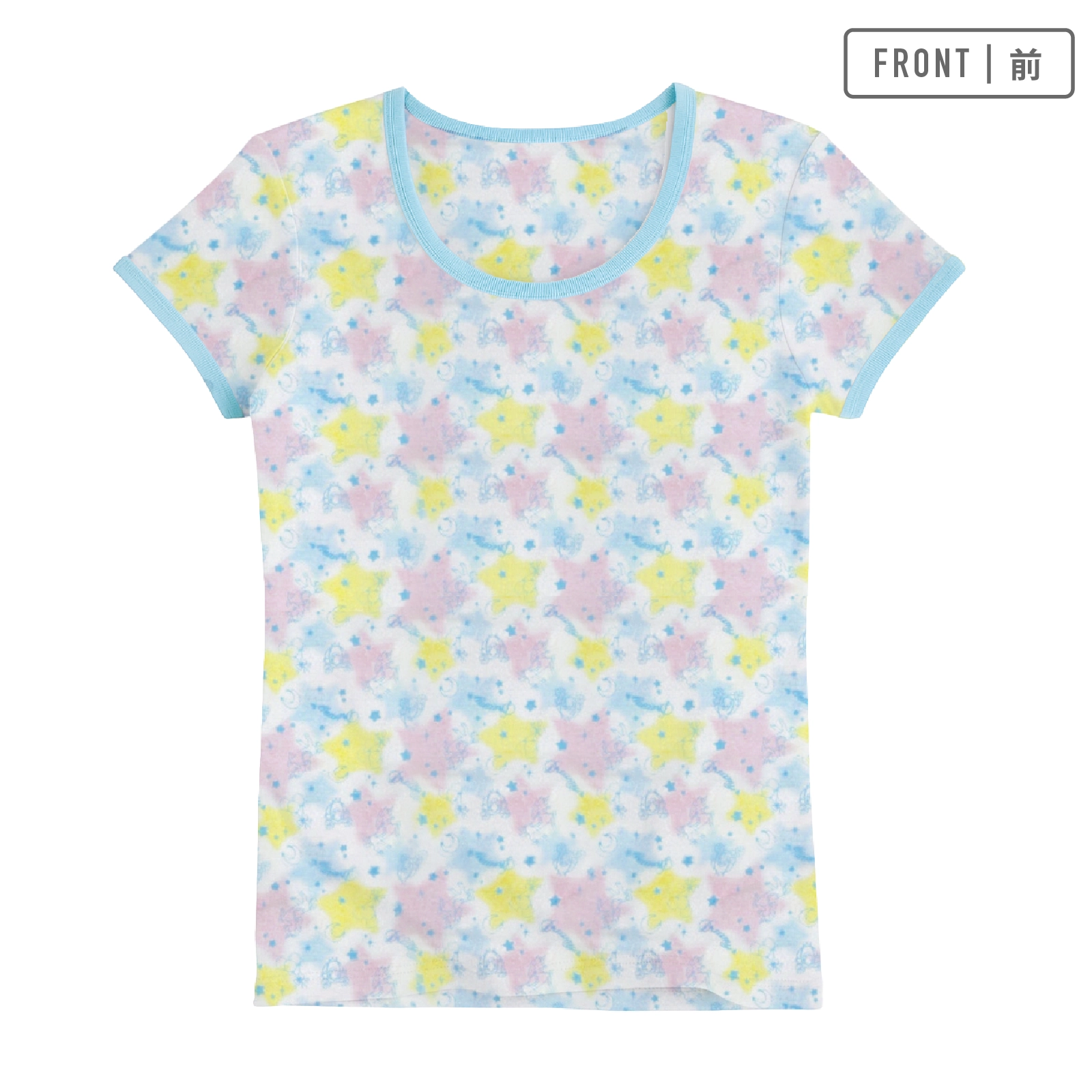 【女の子】キッズジュニア　半袖(3分袖)　３枚組　ゆめかわユニコーン柄　100～160cm【綿100%】