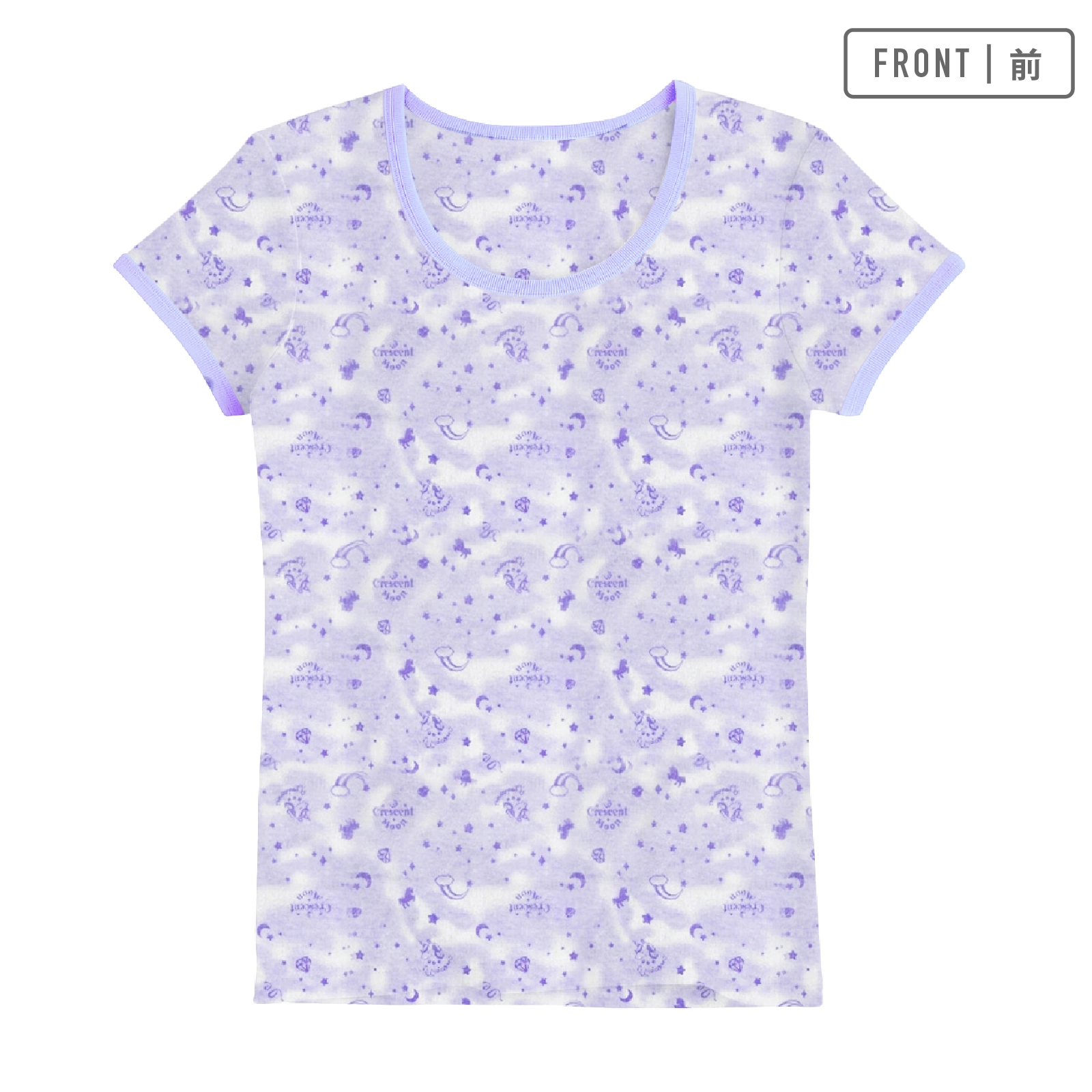 【女の子】キッズジュニア　半袖(3分袖)　３枚組　ゆめかわユニコーン柄　100～160cm【綿100%】