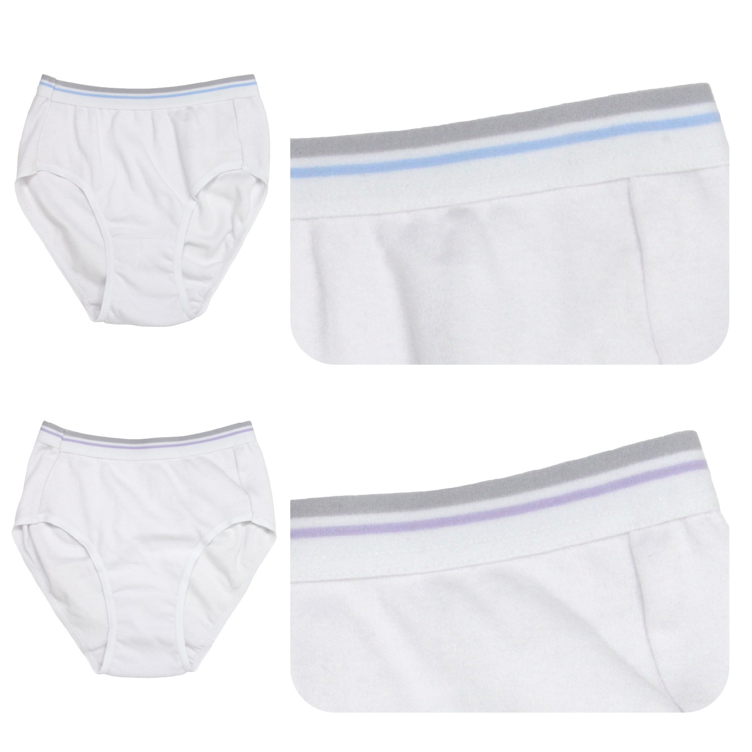 【女の子】キッズジュニアショーツ　2枚組　無地/アウトゴム　130～165cm【綿100％】