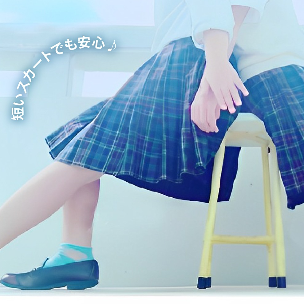 【女の子】キッズジュニア 一分丈オーバーパンツ 2枚組 ポケット付き 130~165cm【綿混】