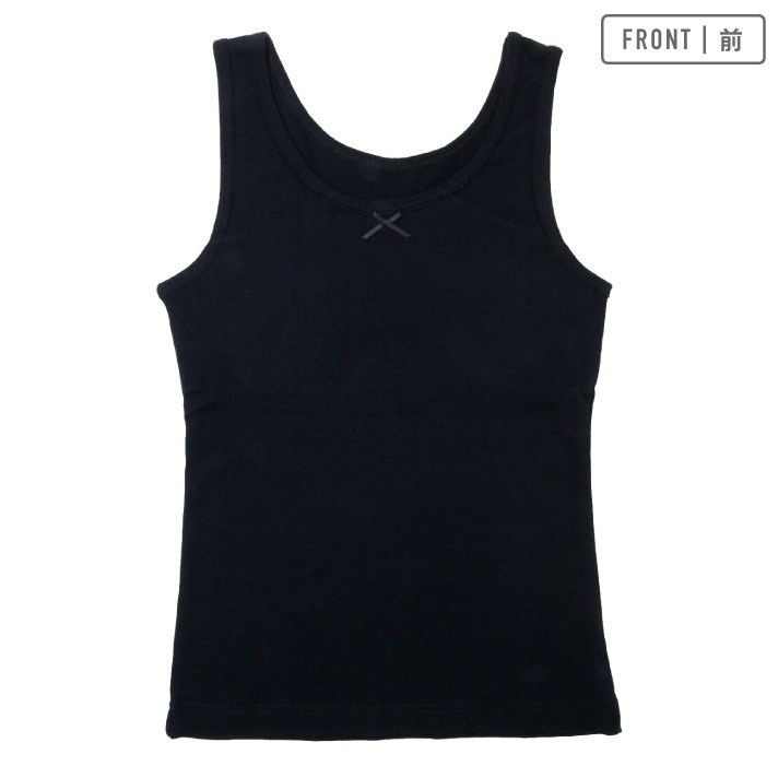 【女の子】ジュニアタンクトップ パット入り 2枚組  140～165cm 【綿100％】