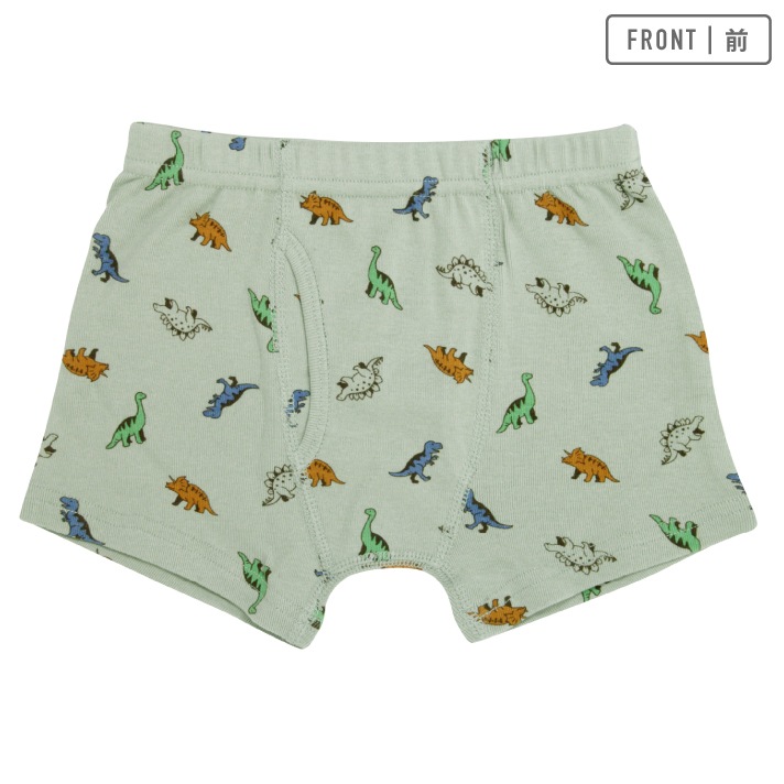 【男の子】ボクサーブリーフ 前開き 3枚組 ポテト/恐竜/車 90~140cm 【本体:綿100%】