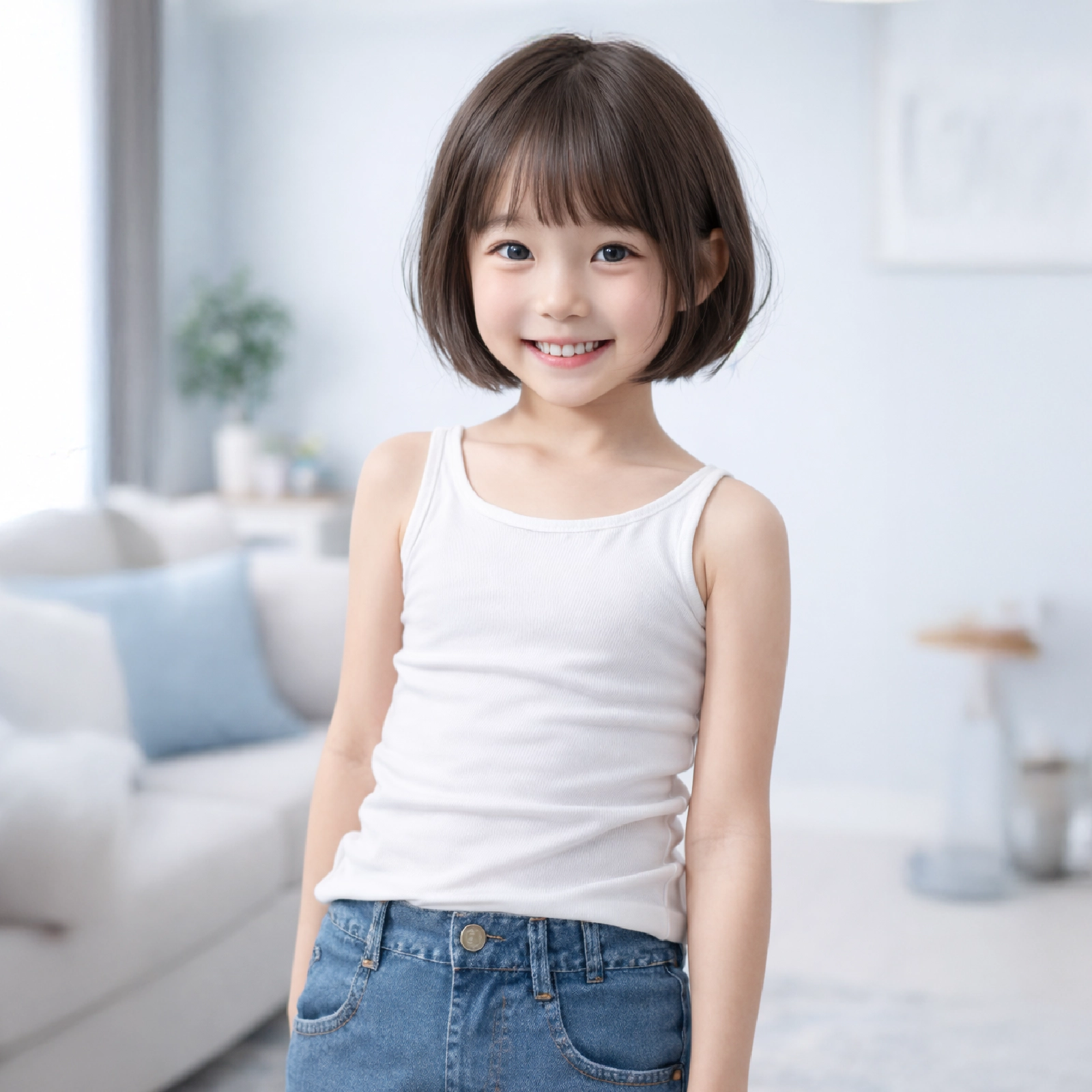 【女の子】胸二重ジュニア女児タンクトップ 2枚組 白 ハニカムメッシュ 130~160cm【吸水速乾】