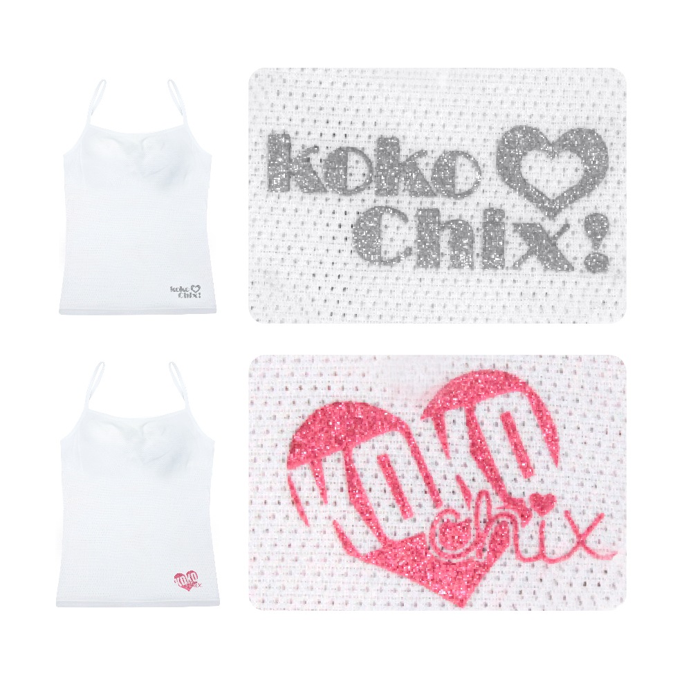 【女の子】キャミソール/モールドカップ付き 2枚組 150~165cm 胸二重【吸水速乾/メッシュ素材】