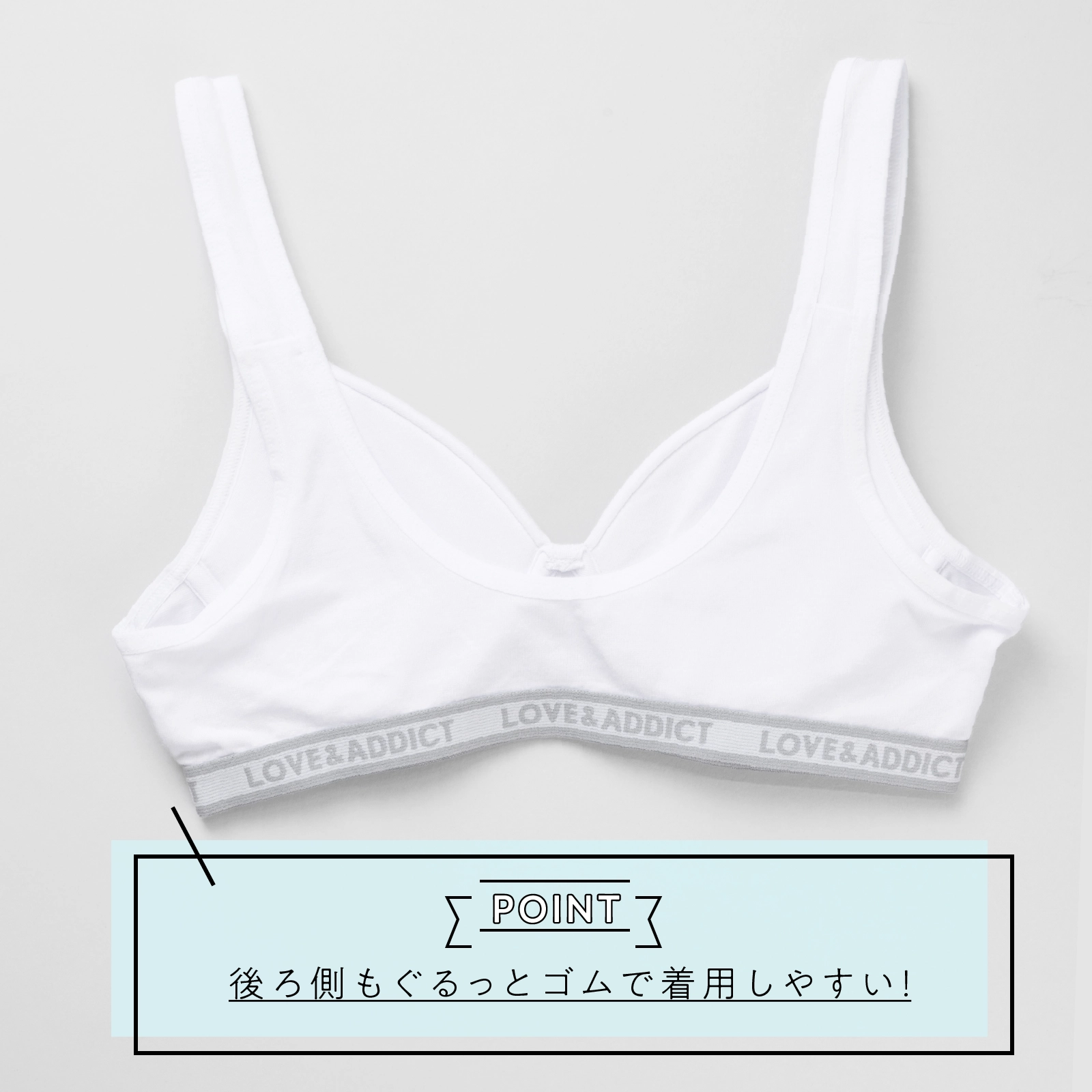 【女の子】セットインナースポーツブラ&ショーツ モールドカップ付き ジュニアブラ 白/箔プリント 150cm・160cm・165cm【吸水速乾/ストレッチ天竺】