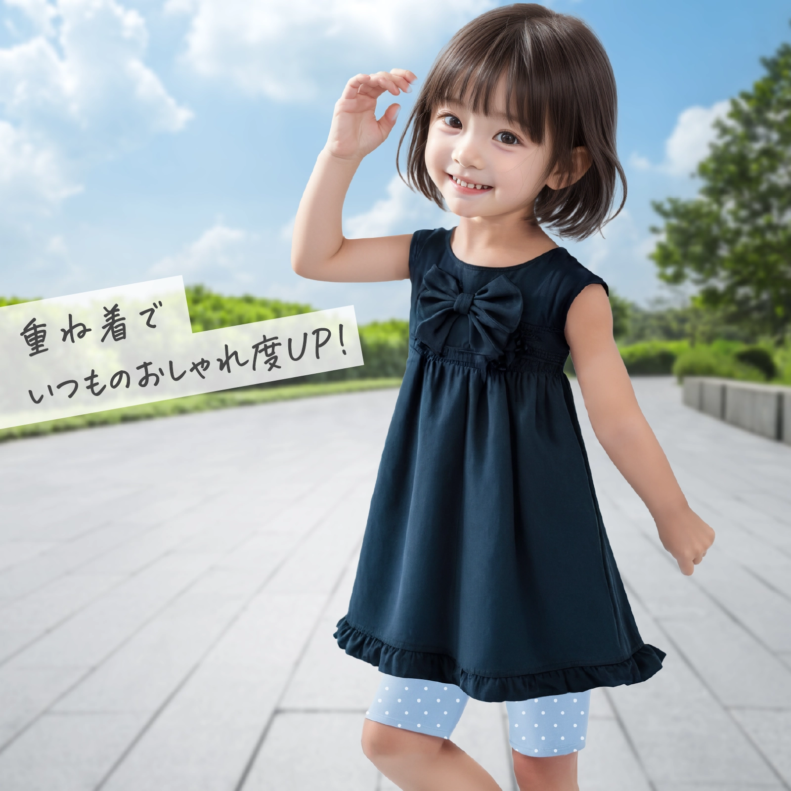 【女の子】キッズ用リラクシングウェア　ステテコ 1枚  100～130cm 【吸水速乾】