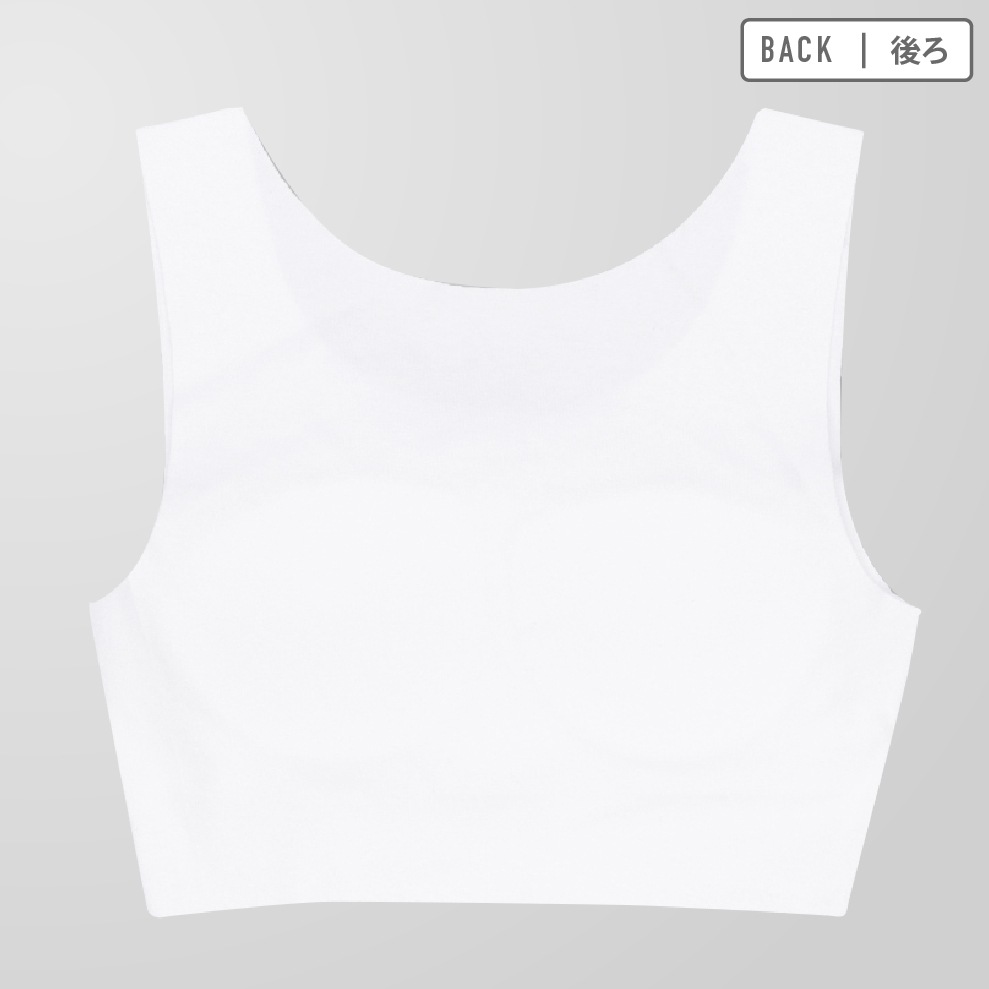 【女の子】【縫い目なし】フリーカット ハーフトップ 取り外せるパッド入り　140～160cm【ストレッチ】