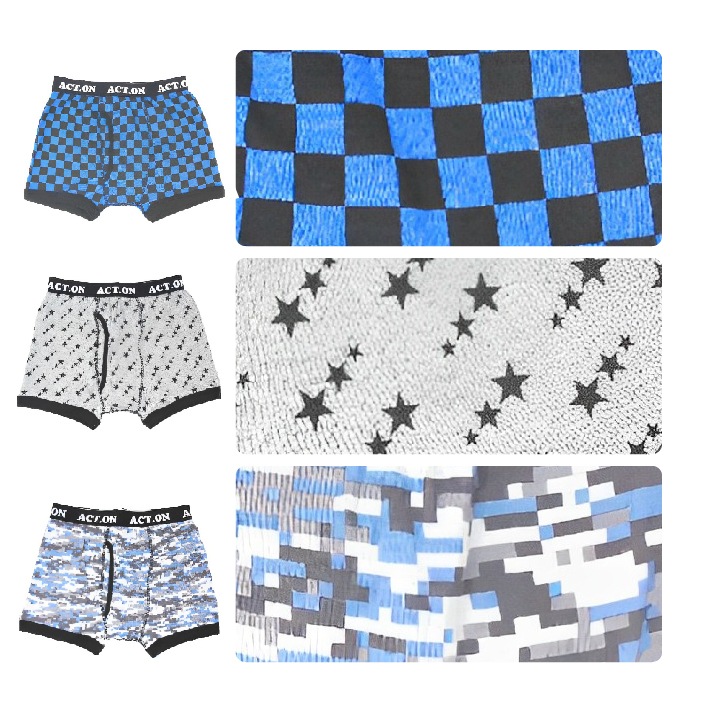 【男の子】キッズジュニア　ボクサーパンツ　３枚組/前開き　ゴム付　130～170cm【本体：綿100％】