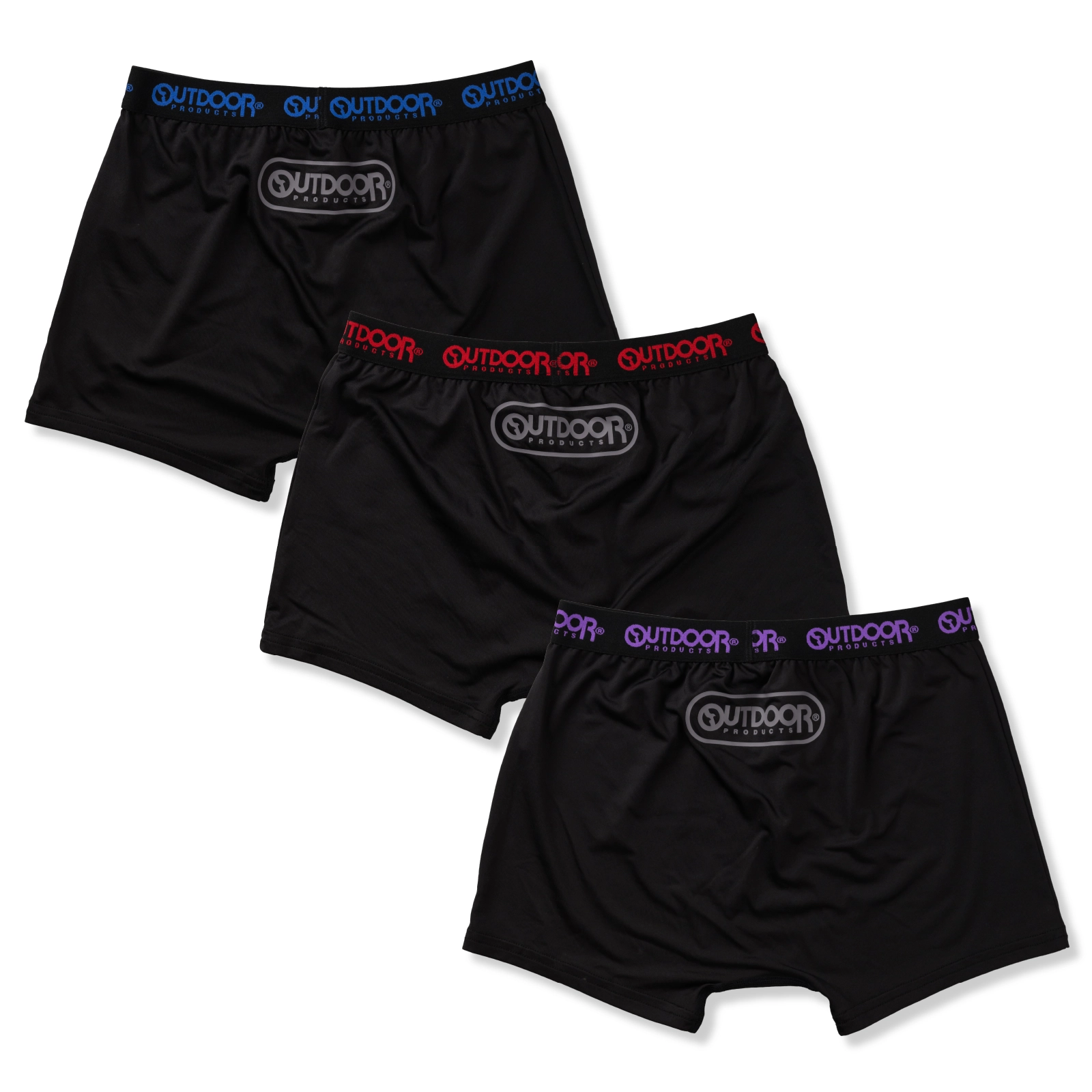 【男の子】OUTDOOR PRODUCTS ボクサーパンツ 3枚組 前開き 吸水速乾｜130cm,140cm,150cm,160cm,170cm 小学生 中学生向け