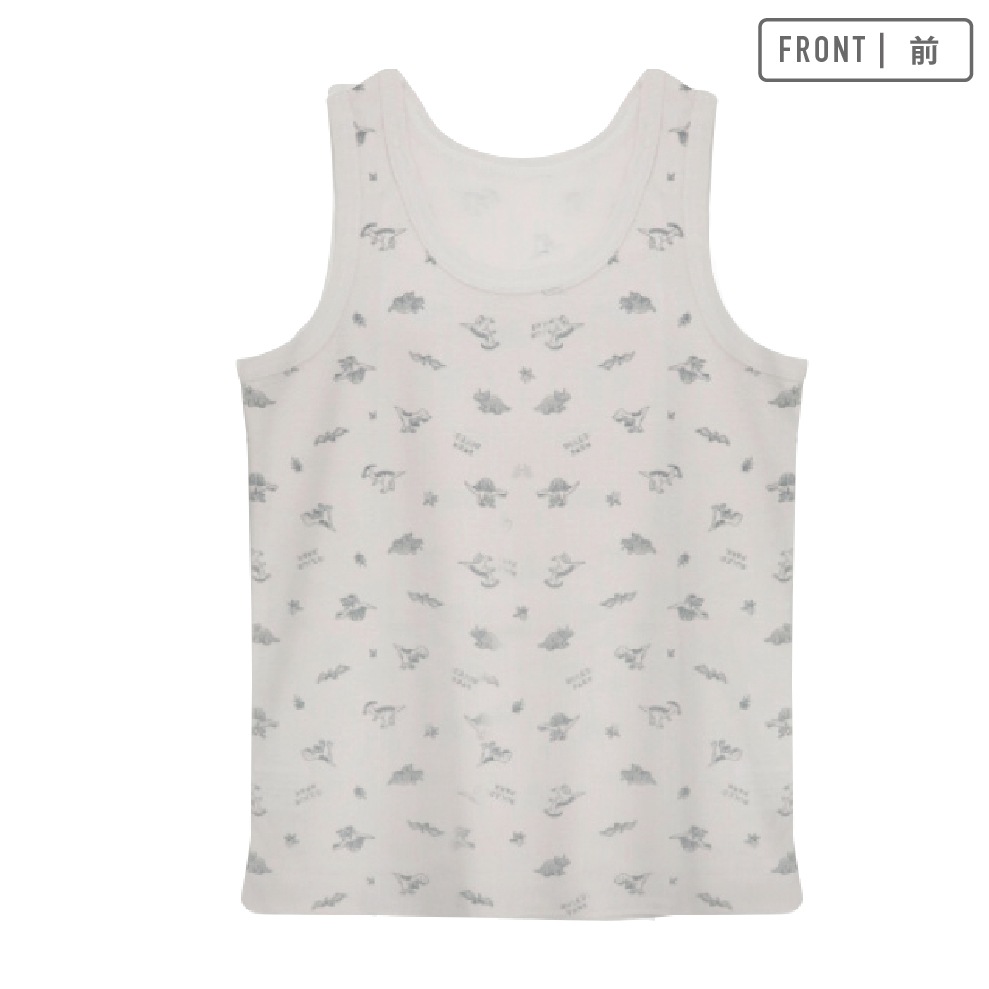 【男の子】タンクトップ 3枚組 恐竜 総柄/ワンポイント 100～140cm【綿100％】