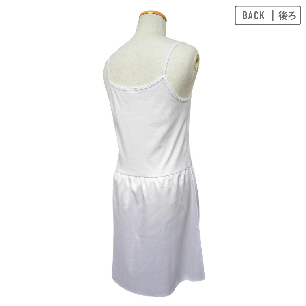 【メール便OK】【女の子】キャミソールスリップ 無地/リボン付き 110~160cm【上部:綿100%】