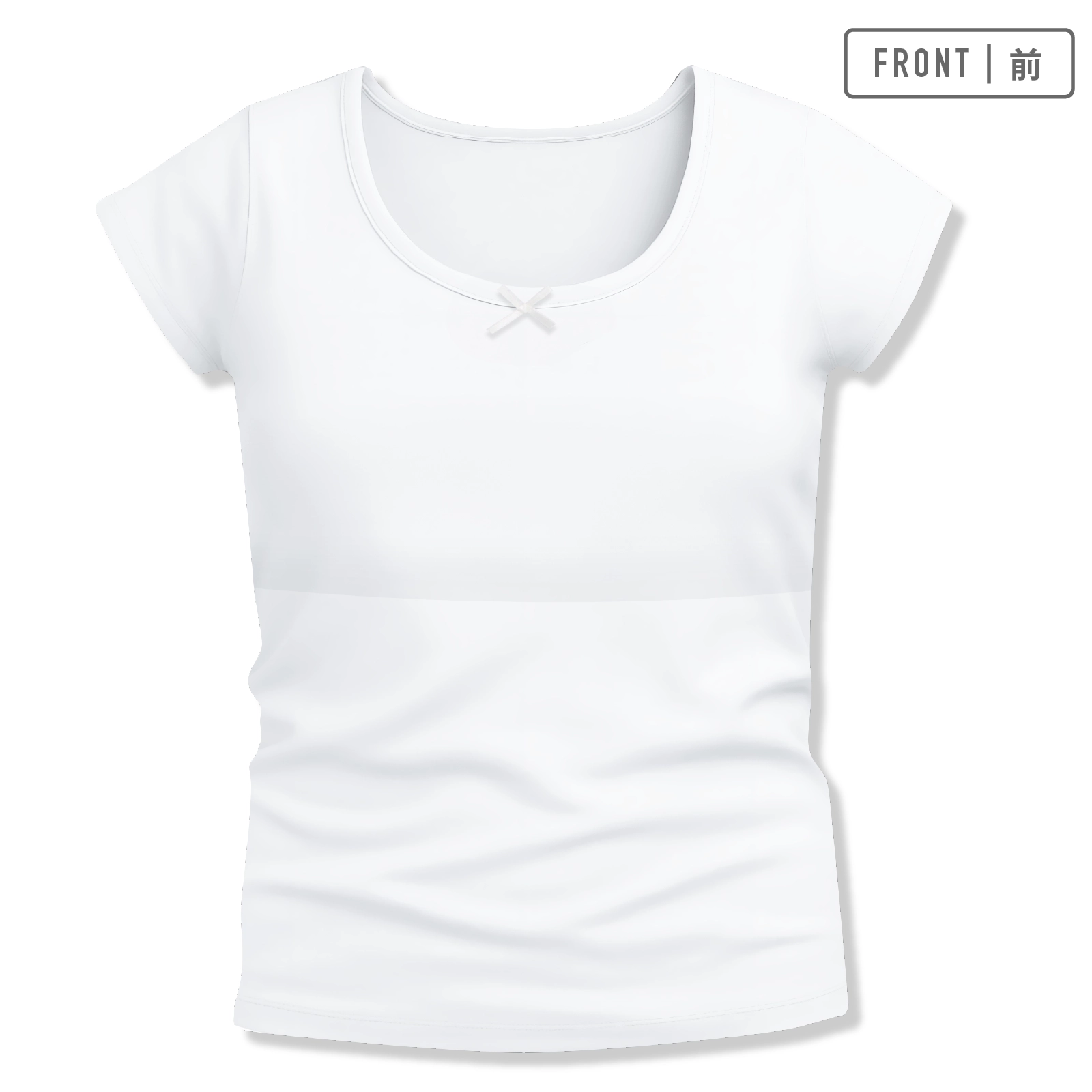 【女の子】ジュニア 胸二重半袖インナー| 2枚組 白| 130~160cm【吸水速乾/綿100%】