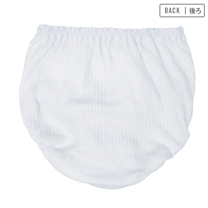 【女の子】【下着】キッズジュニア　白ショーツ　２枚組　リブ無地/リボン付き　100～165cm【綿100％】