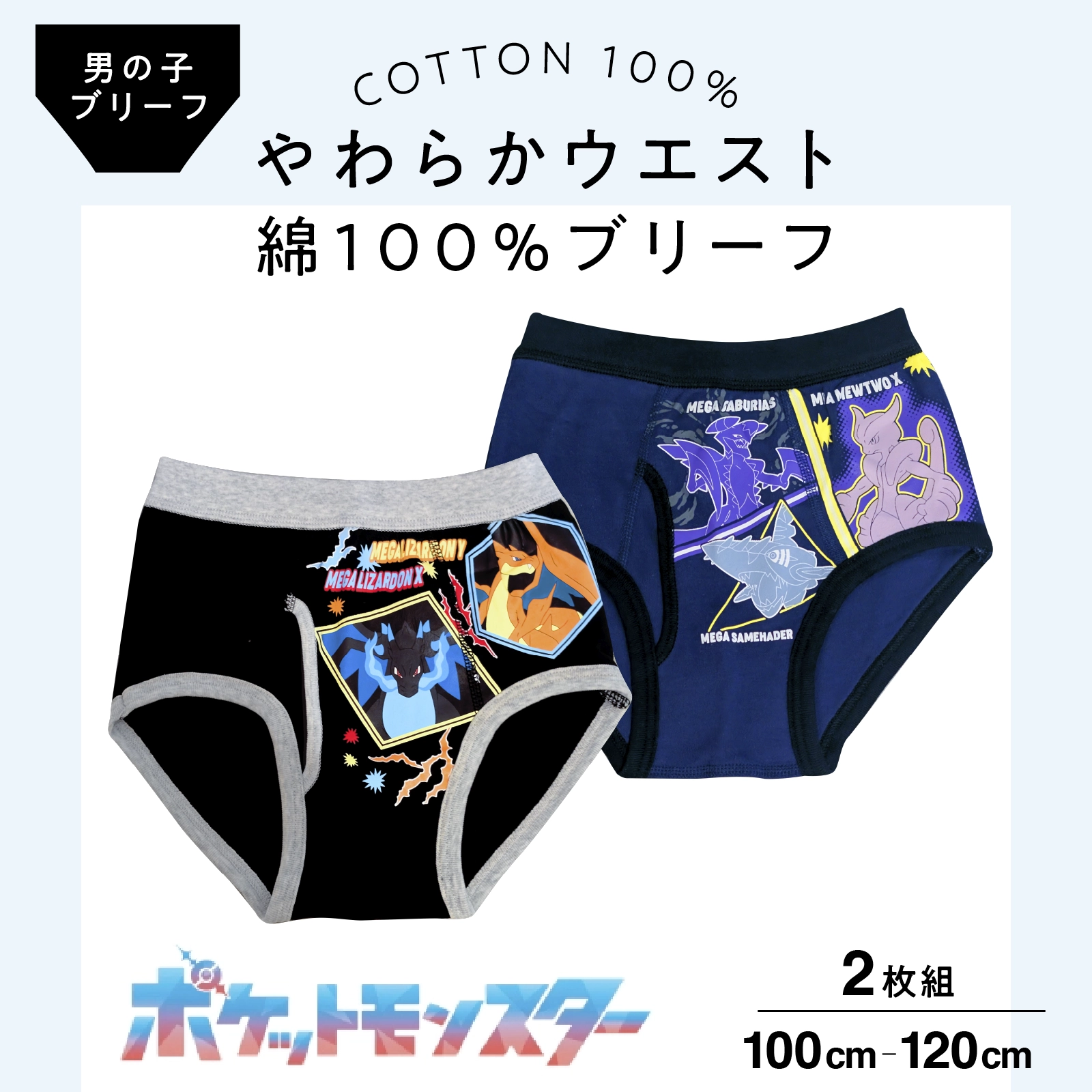 【公式】【男の子】綿100％ ブリーフ 2枚組 キッズサイズ対応｜100cm,110cm,120cm ガロー