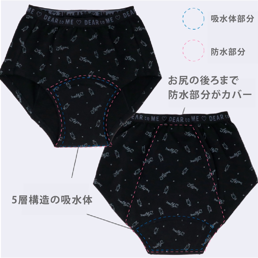 【公式】女の子 ジュニア吸水ショーツ 初めての生理準備に キッズ・ジュニア下着 140cm,150cm,160cm,165cm ガローネット限定