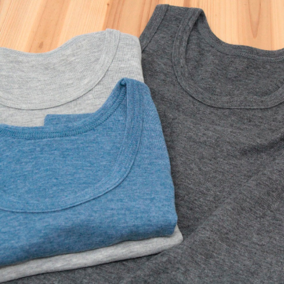 【男の子】杢無地/肌触りやわらか 綿混素材｜キッズジュニアタンクトップ 3色セット｜100cm・110cm・120cm・130cm・140cm・150cm・160cm・170cm【綿混】