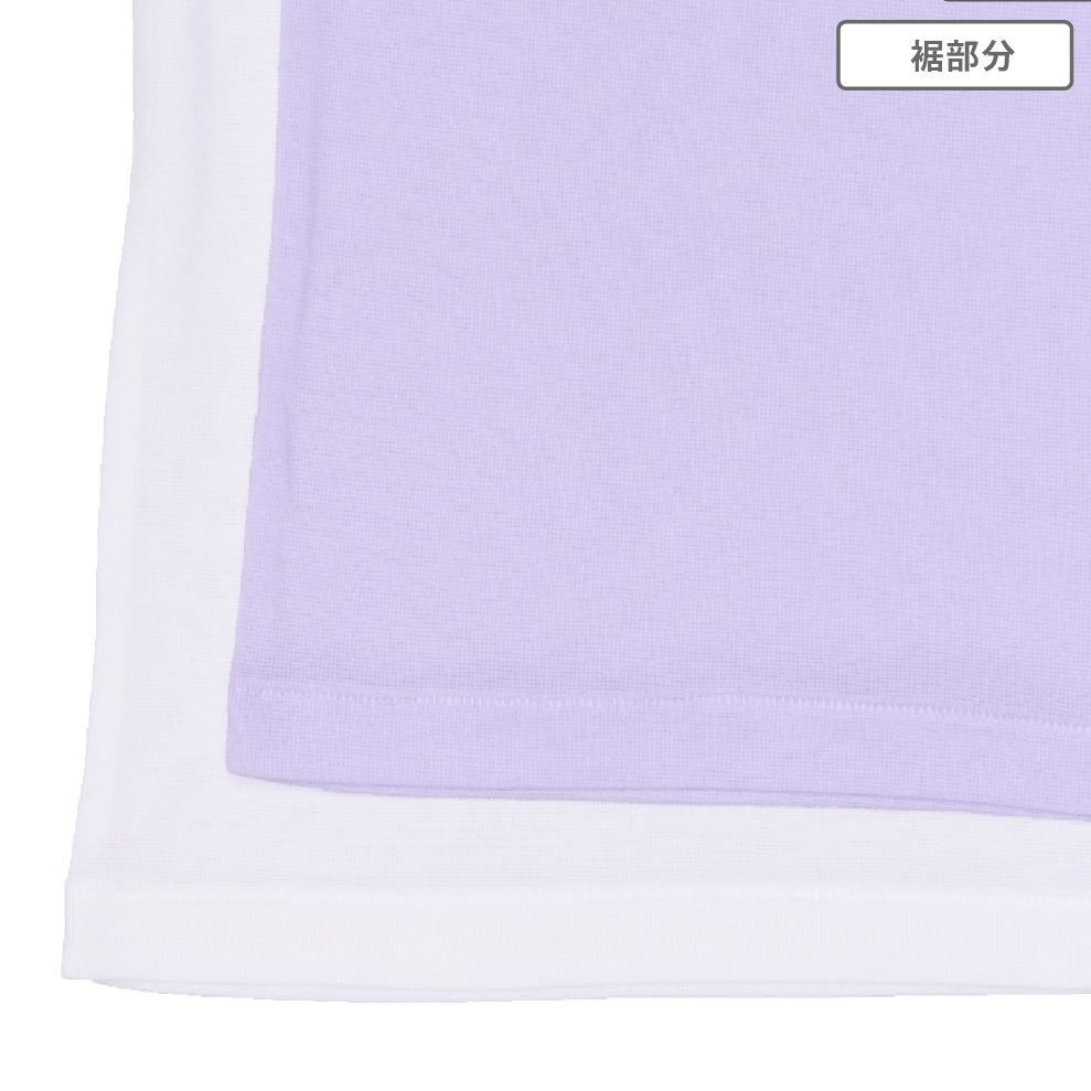 値下げ【女の子】キッズジュニア半袖(3分袖)　2枚組　無地/リボン付き　120～160m【温度調節/吸水速乾】