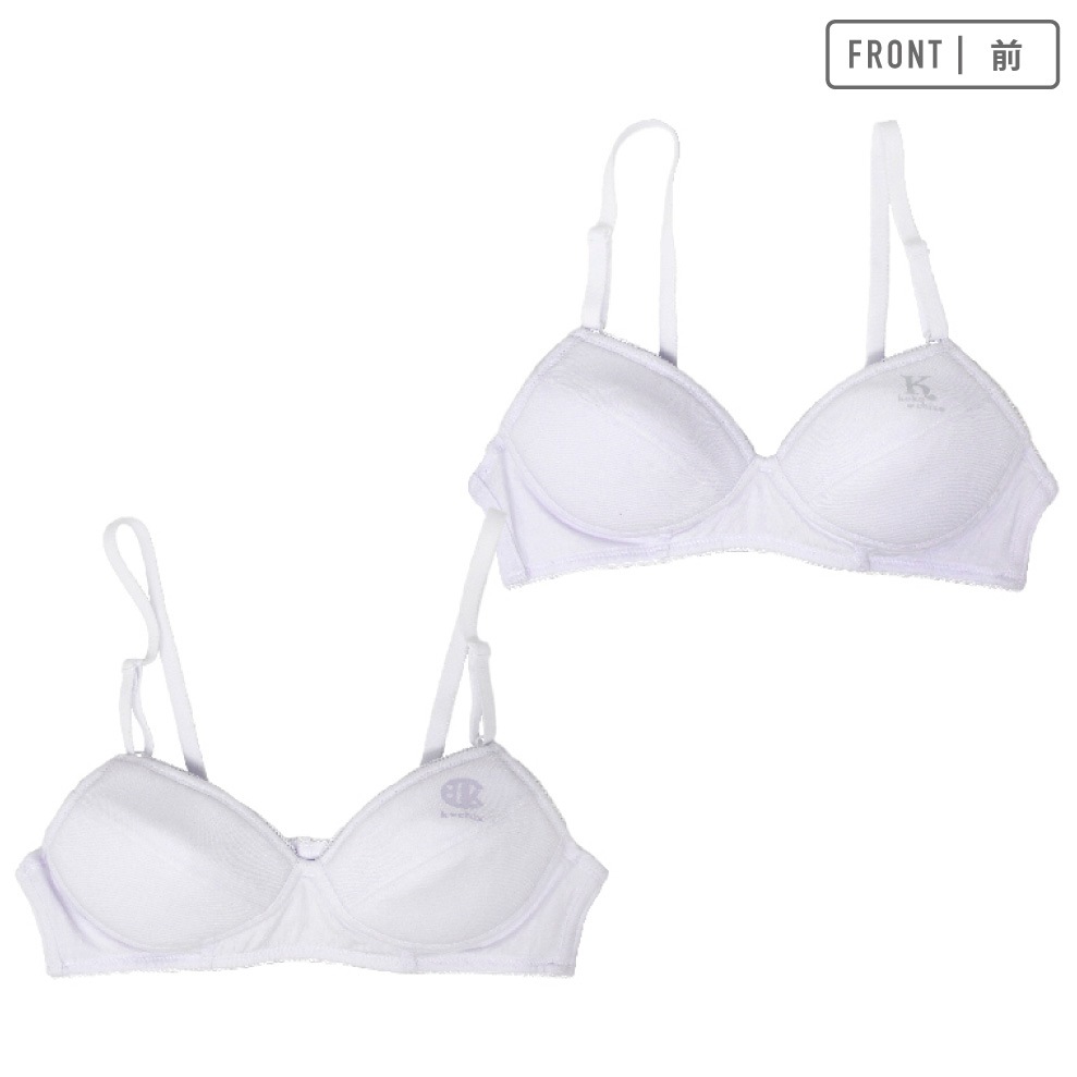 【女の子】ブラジャー　モールドカップ/ホワイト/ノンワイヤー　150～165cm 【吸水速乾】
