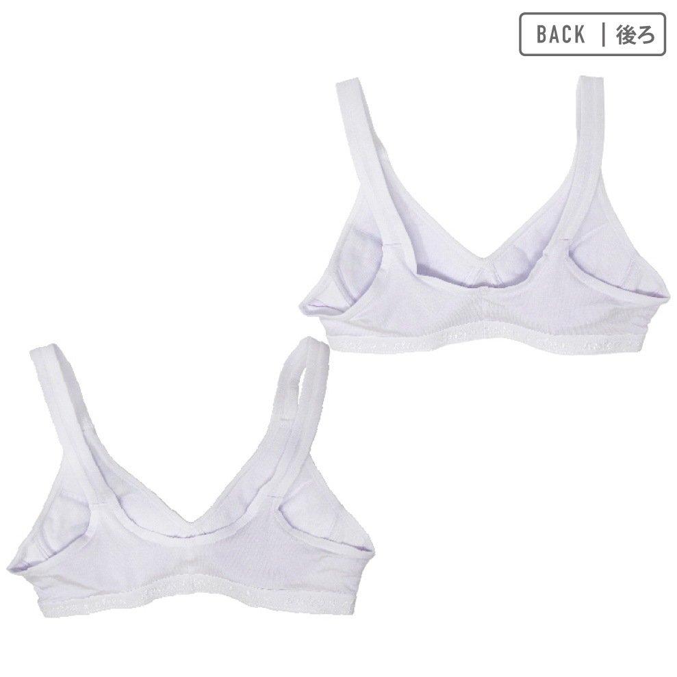 【女の子】スポーツブラ　モールドカップ/ホワイト/ノンワイヤー　140～165cm 【吸水速乾】