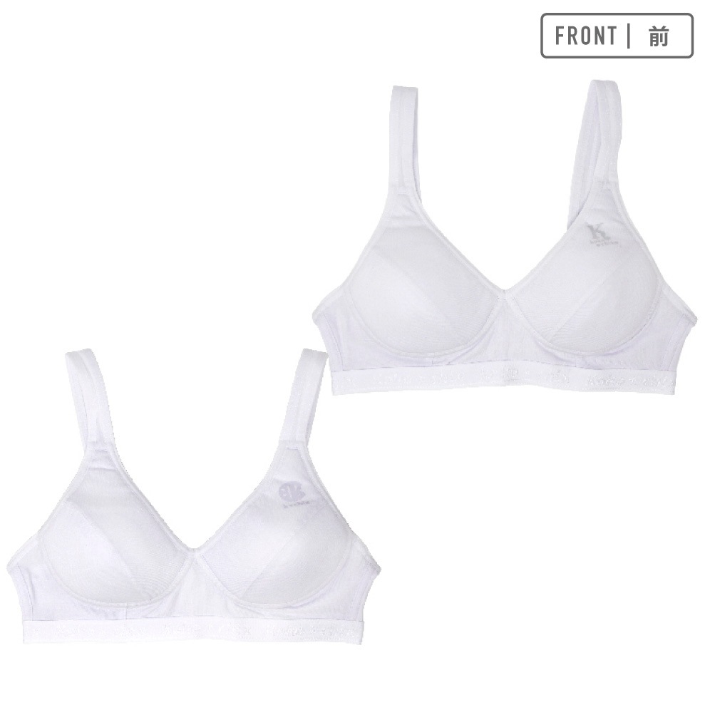 【女の子】スポーツブラ　モールドカップ/ホワイト/ノンワイヤー　140～165cm 【吸水速乾】