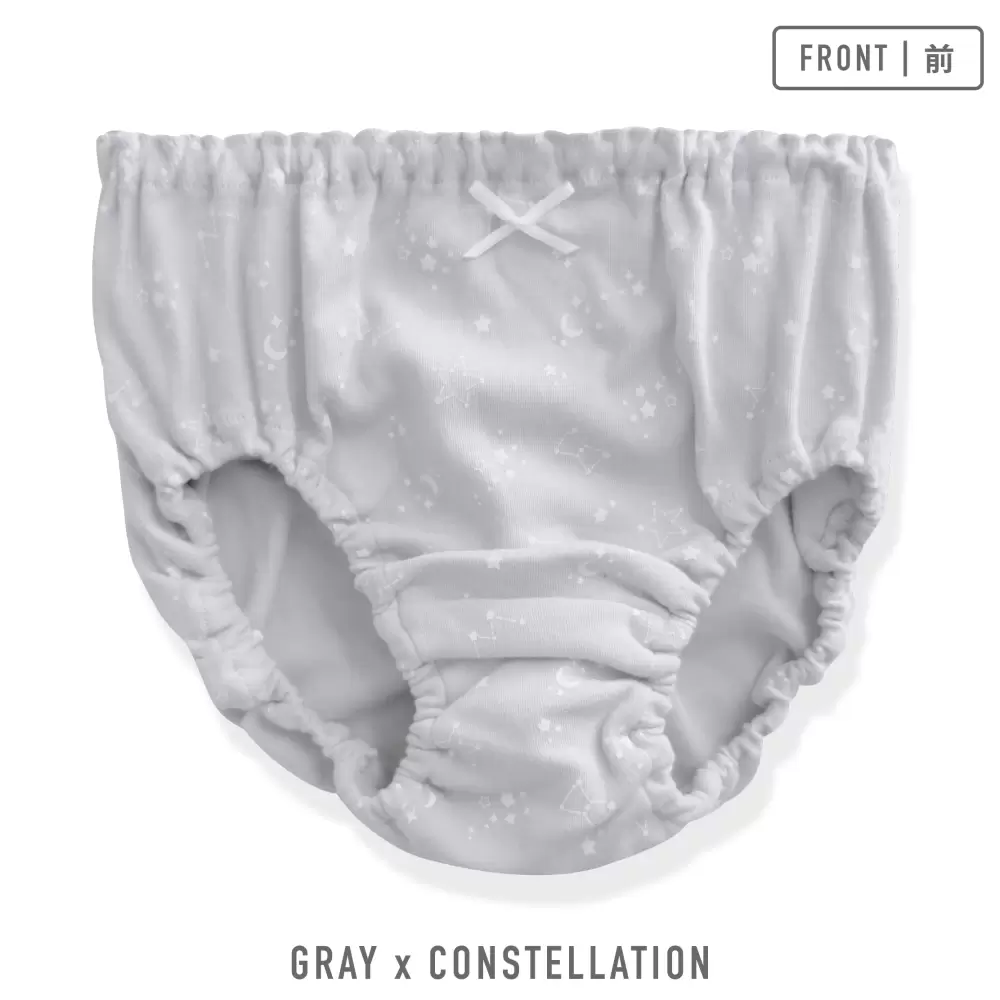 【女の子】ジュニアショーツ　5枚組　グレー総柄　130cm・140cm・150cm・160cm・165cm【綿100％】