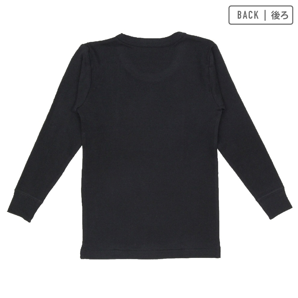 【男の子】キッズジュニア長袖　丸首　3枚組　無地　120～160cm【綿100％】