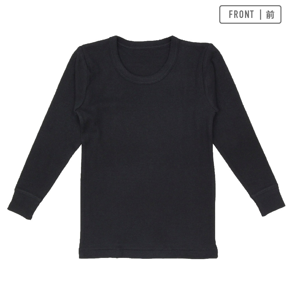 【男の子】キッズジュニア長袖　丸首　3枚組　無地　120～160cm【綿100％】