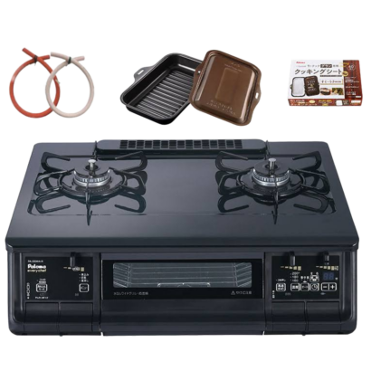 春の新生活応援キャンペーン スターターセット2025 パロマ ガステーブルコンロ エブリシェフ ブラック PA-380WA&PGDL-50BM&PLCS-2A スターターセット