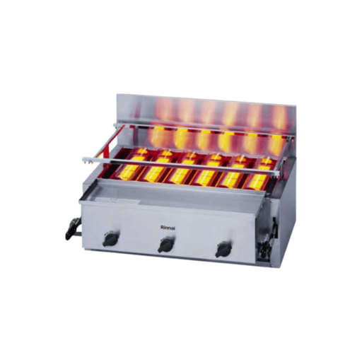 リンナイ 業務用ガス赤外線グリラー 下火荒磯6号 RGA-406BA